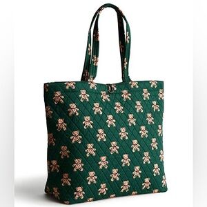 Vera Bradley Original Quilted Tote Bag with Mosaic Bears